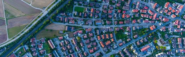 花と緑のある住宅地